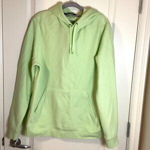 Tek Gear Women's Ultra Soft Fleece Hoodie Light Green Size L Kangaroo Pocket